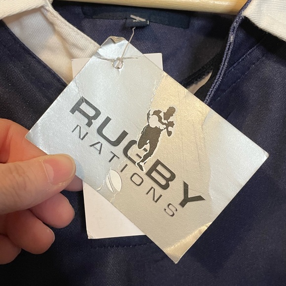 NWT Rugby Nations polyester navy blue Scotland polo rugby top sz M - Picture 11 of 11